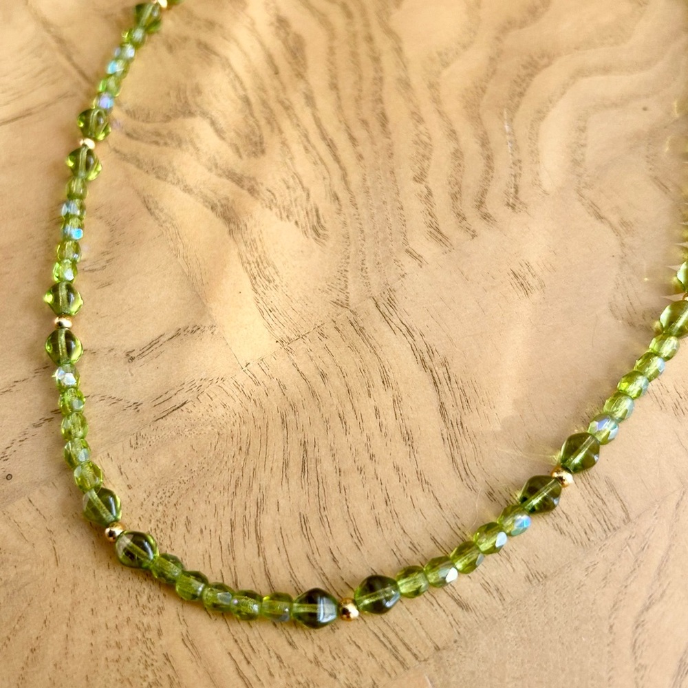 Handmade Green Beaded Necklace